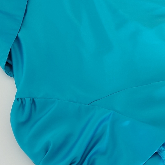 Renuar Teal Blue Blouse NWT Sz 8 - Picture 12 of 15